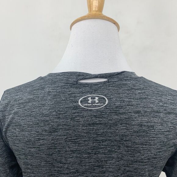 Under Armour Gold Medal Gymnastics T Shirt Womens XS Gray HeatGear UA Locker Tee - Picture 7 of 13